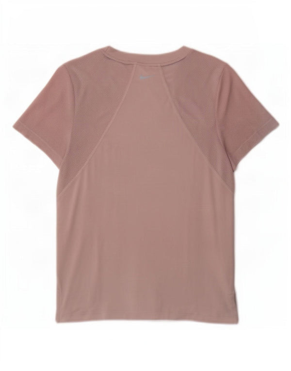 Camiseta Nike Feminina Dri Fit Top UK 10 Pequena Rosa Poliéster