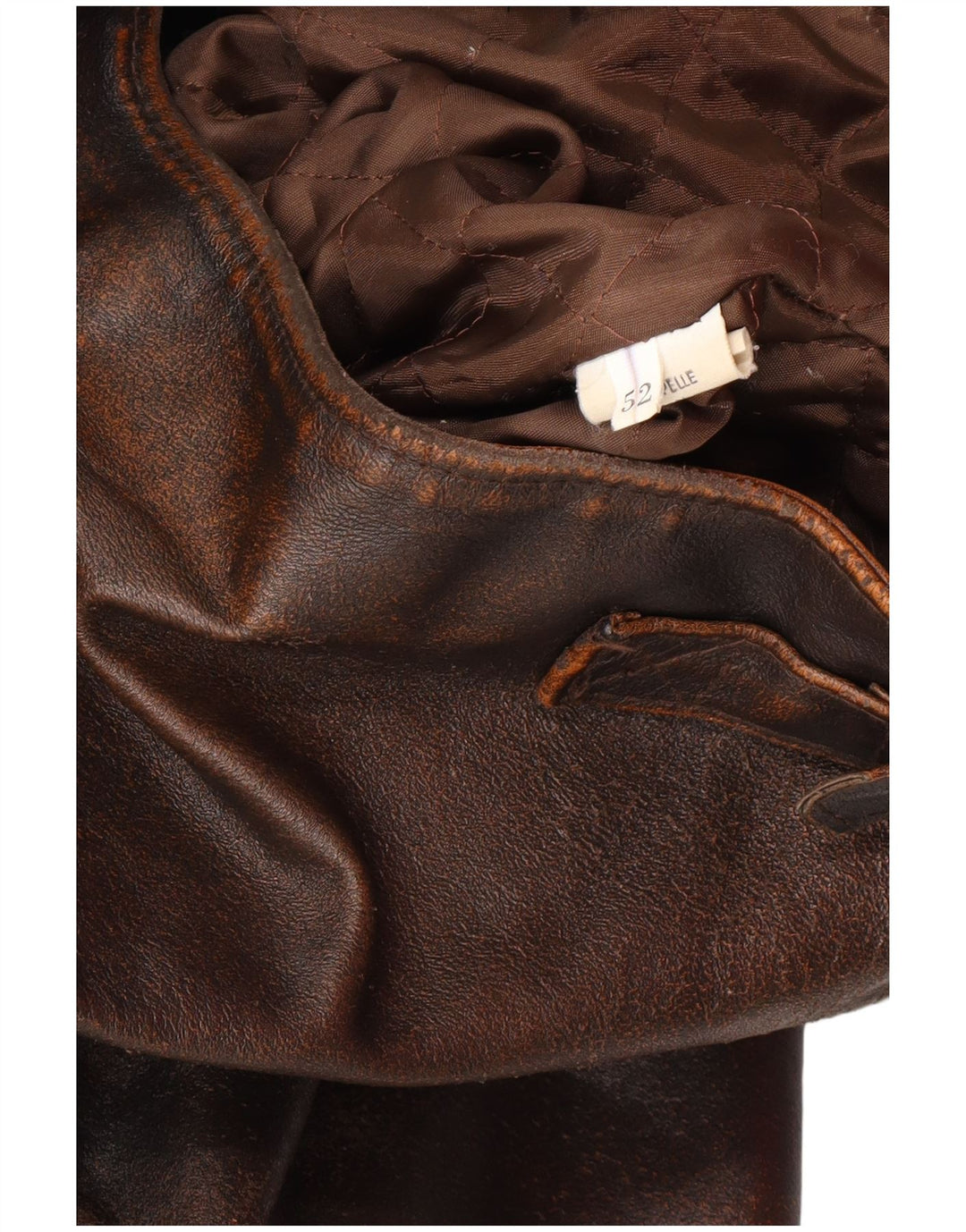 Jaqueta de couro masculina ALAN GORDON IT 52 XL couro marrom