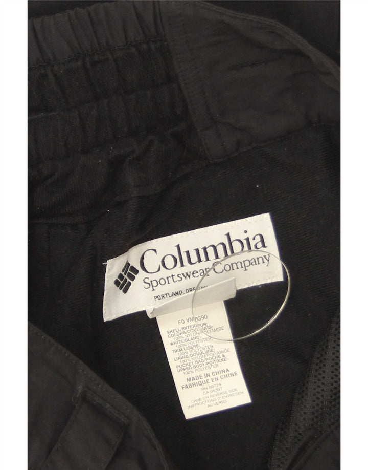 Columbia Calças masculinas de esqui médio preto nylon