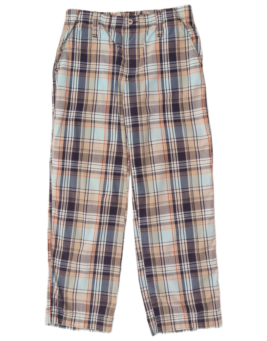 Calça Chino Masculina Think Pink Solta Fit Médio W30 L29 Xadrez Multicolorido