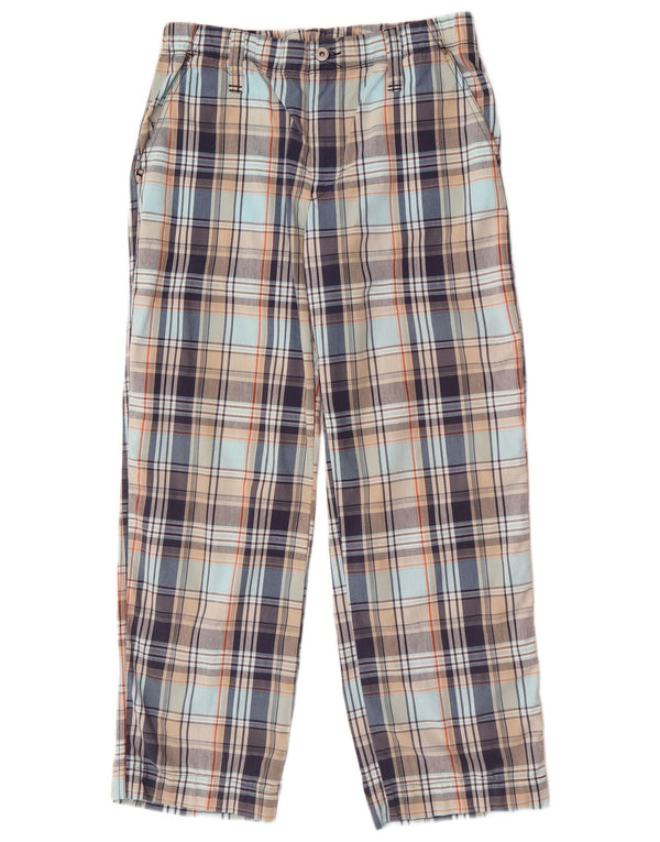 Calça Chino Masculina Think Pink Solta Fit Médio W30 L29 Xadrez Multicolorido