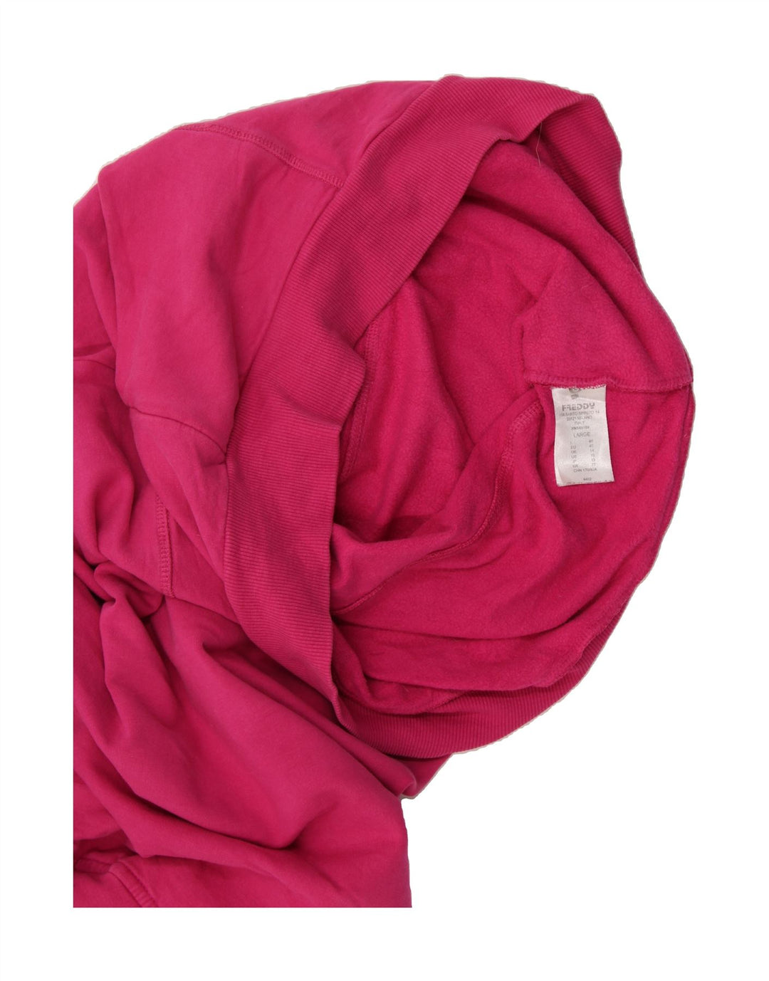 FREDDY Womens Hoodie Jumper UK 14 Large Pink Cotton Vintage Freddy and Second-Hand Freddy from Messina Hembry 