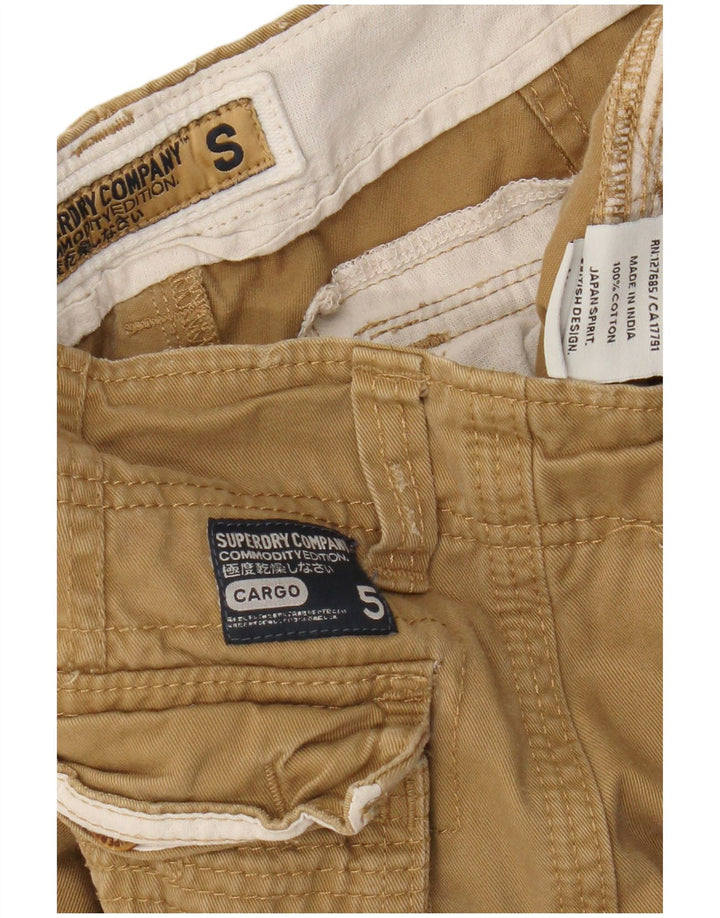 Superdry Mens Cargo Shorts Pequeno W29 Algodão Bege