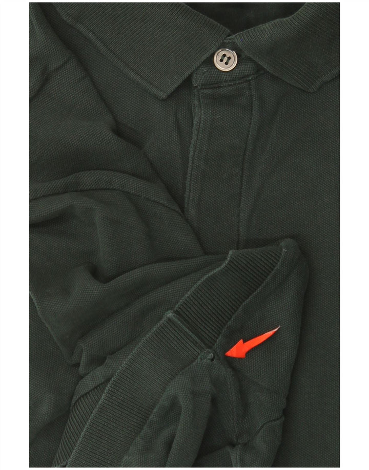 Camisa polo masculina Lacoste Regular Fit tamanho 4 algodão verde médio