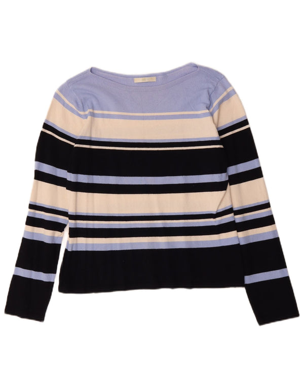 Suéter feminino Marks & Spencer com gola canoa Reino Unido 14 médio multicolorido
