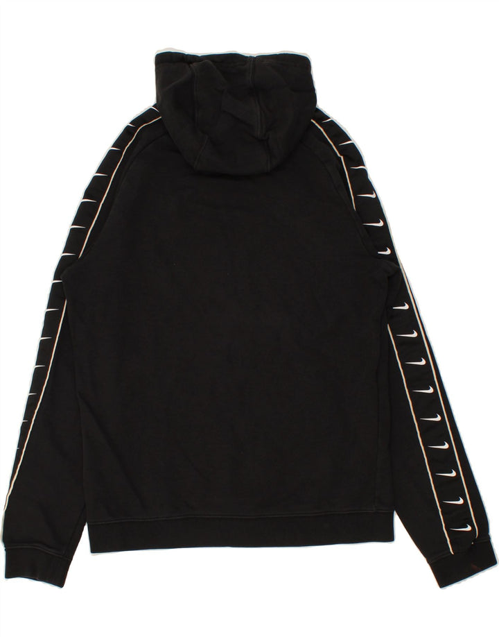 NIKE Mens Graphic Hoodie Jumper Médio Algodão Preto