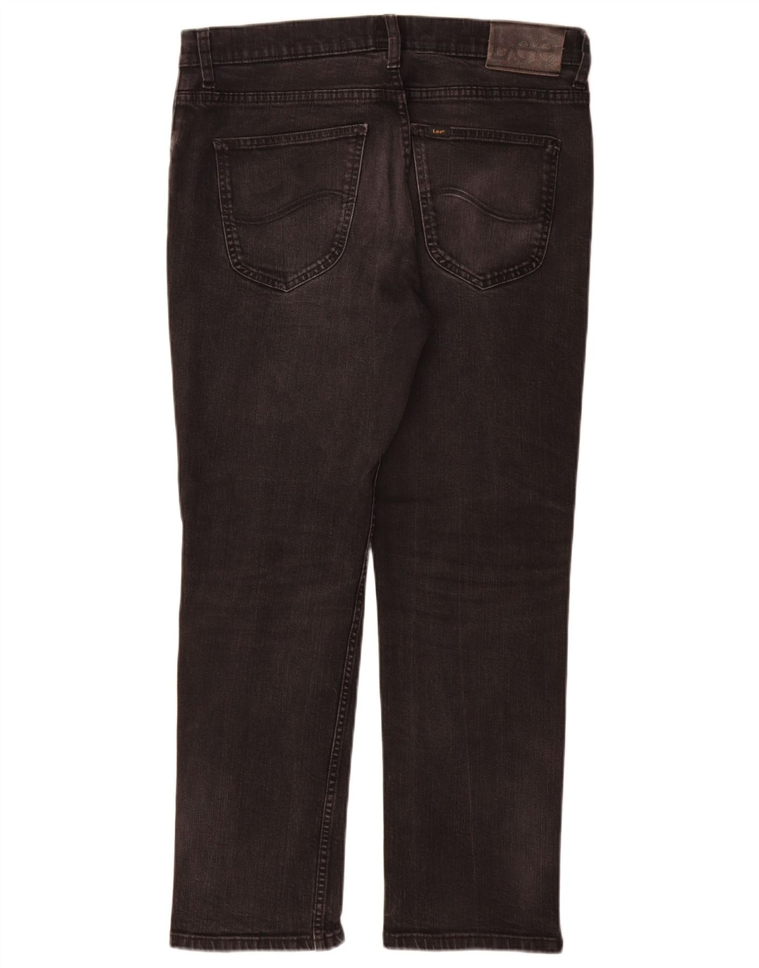 Lee Mens Brooklyn Straight Jeans W34 L30 Algodão Preto