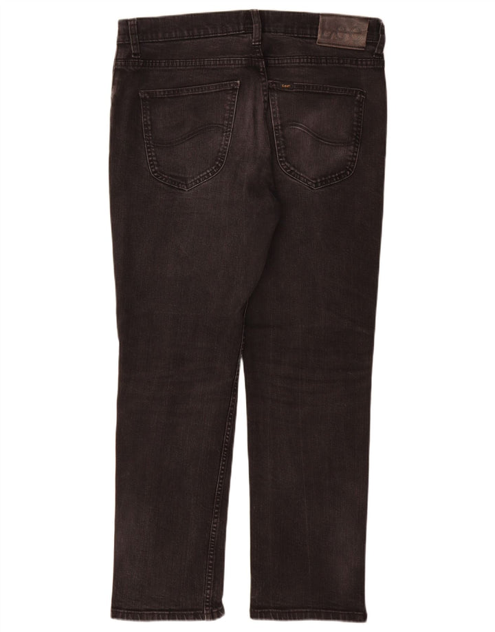 Lee Mens Brooklyn Straight Jeans W34 L30 Algodão Preto