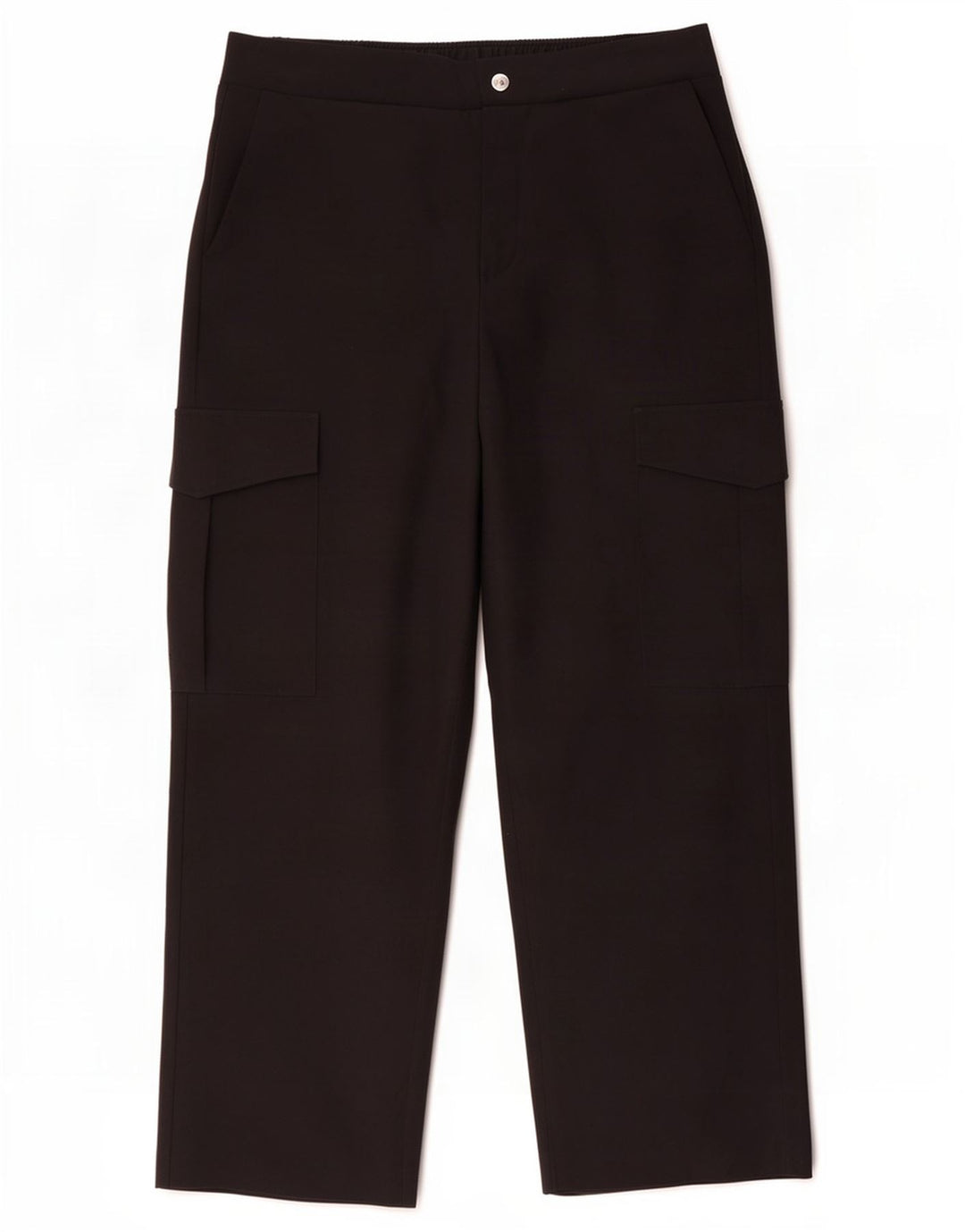 Calça cargo reta feminina Zara grande W34 L30 poliéster preto