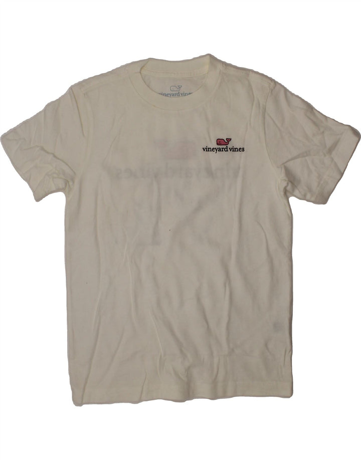 VINEYARD VINES Girls Graphic T-Shirt Top 5-6 Years Off White Cotton Vintage Vineyard Vines and Second-Hand Vineyard Vines from Messina Hembry 