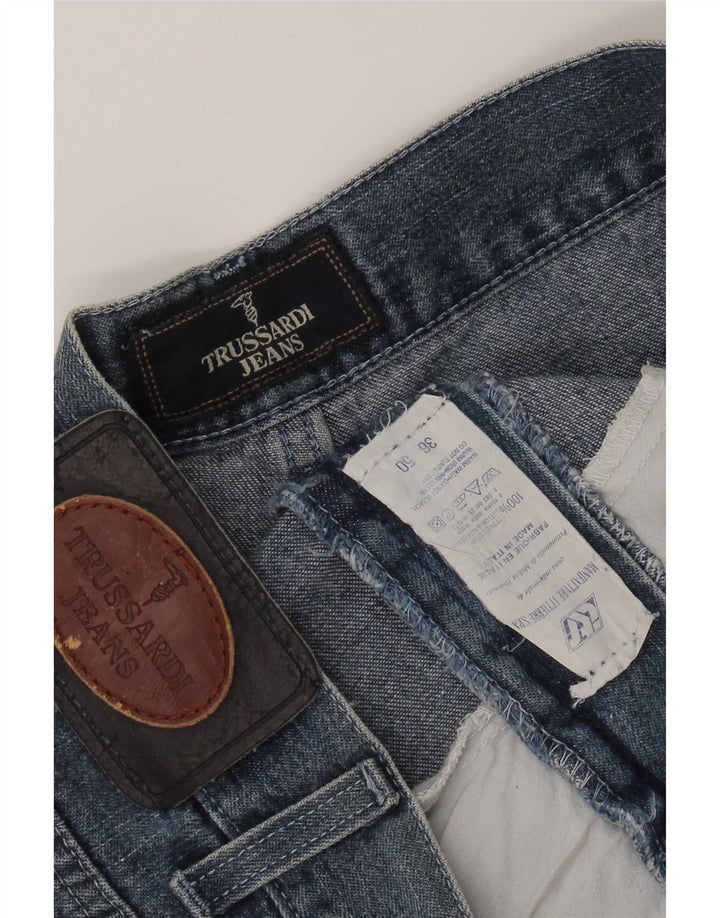 Trussardi Mens Tapered Jeans W36 L34 Azul Algodão