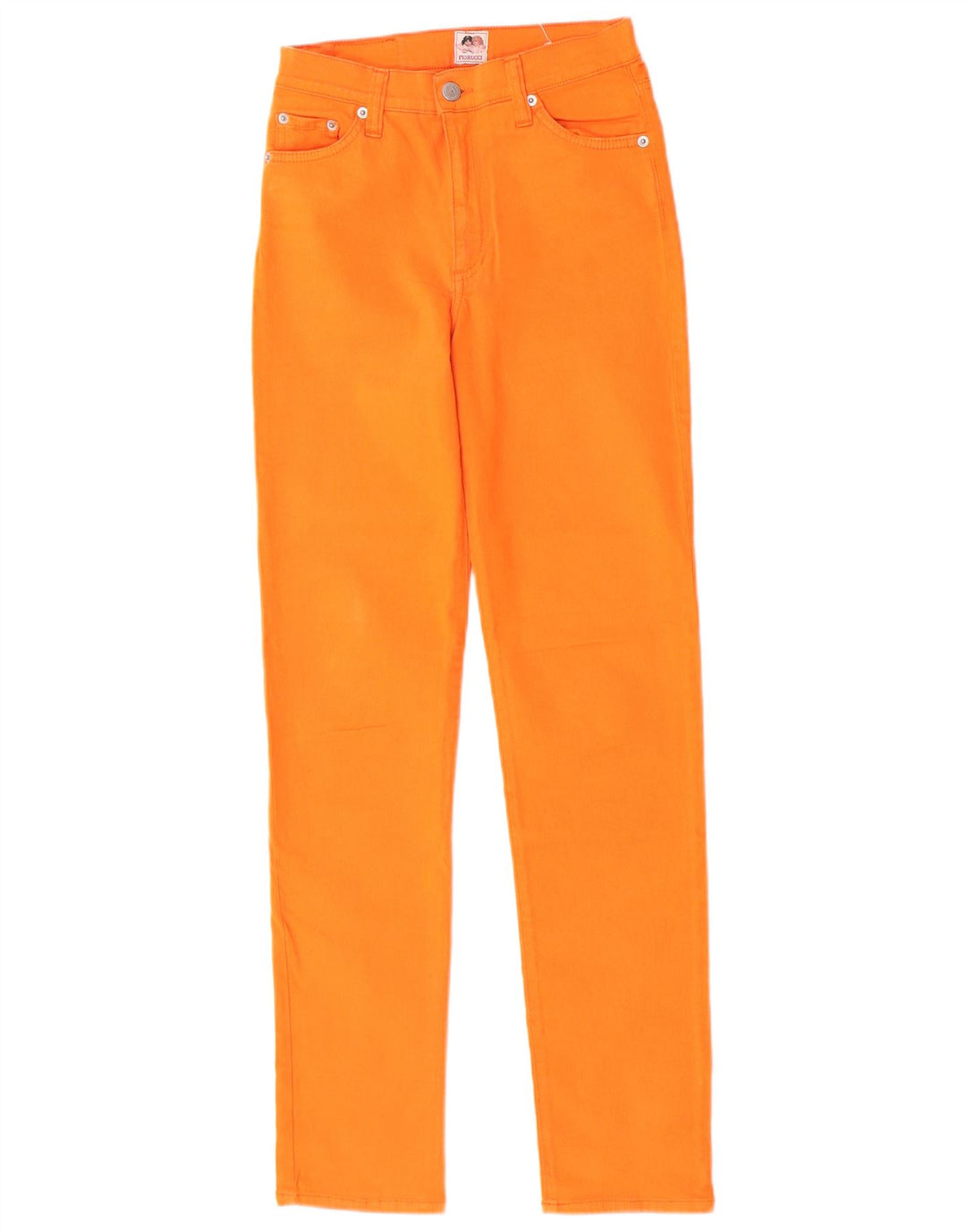 Jeans Slim Feminino Fiorucci W28 L30 Algodão Laranja