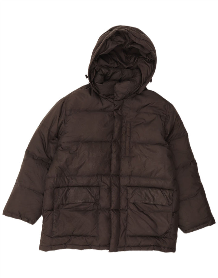 Jaqueta acolchoada com capuz masculina Belfe UK 40 poliéster preto grande
