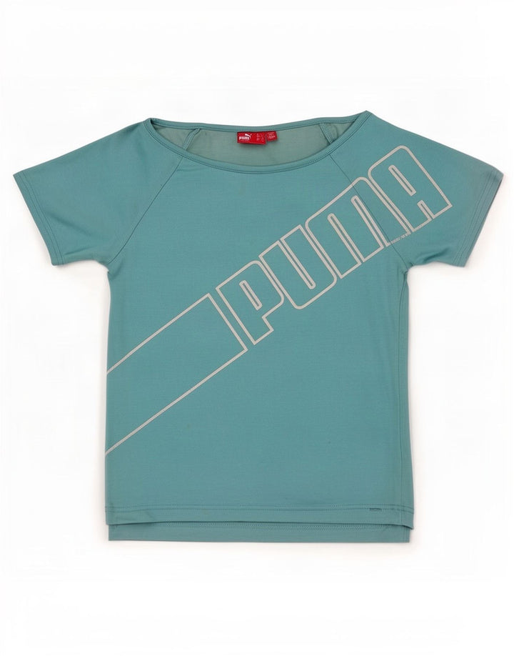 Puma Camiseta Feminina Graphic Top UK 14 Grande Azul