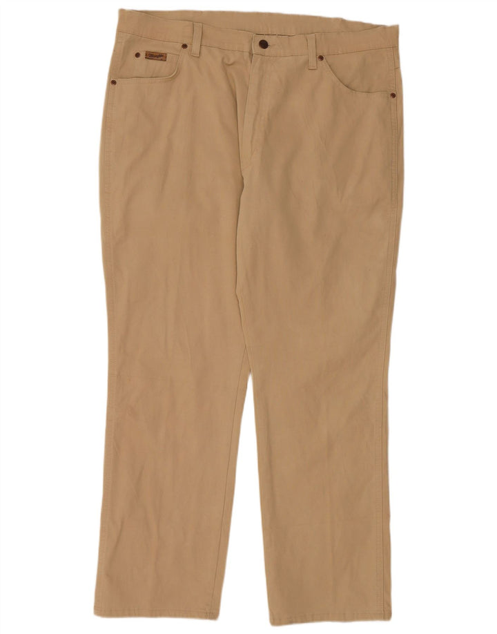 Calça casual reta masculina WRANGLER W40 L30 algodão bege