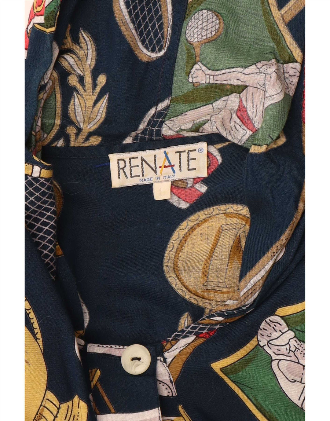 Renate Blusa feminina oversized com estampa abstrata Reino Unido 16 grande azul marinho