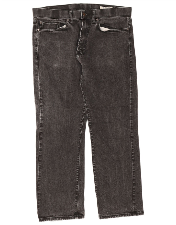 Jeans retos masculinos Marks & Spencer W34 L29 algodão preto