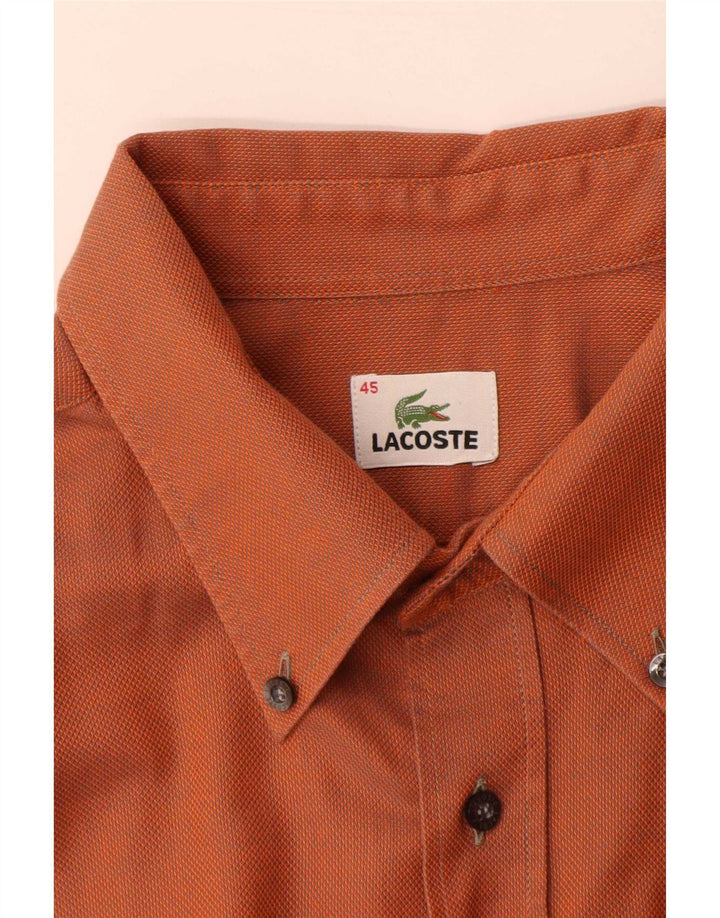 Camisa masculina Lacoste tamanho 45 XL laranja algodão