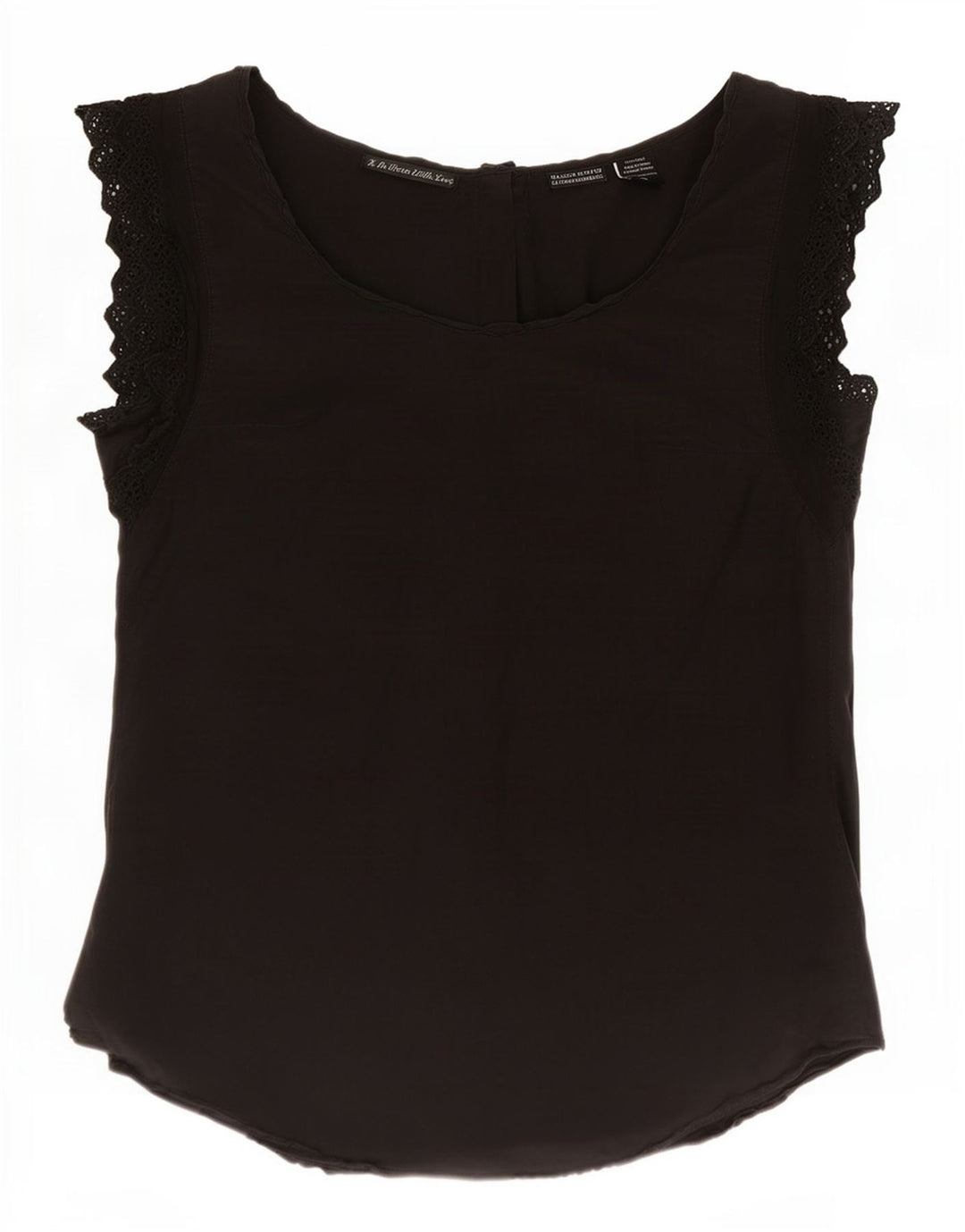 Blusa feminina Maison Scotch Top US 1 XS seda preta