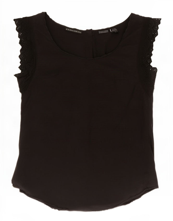 Blusa feminina Maison Scotch Top US 1 XS seda preta
