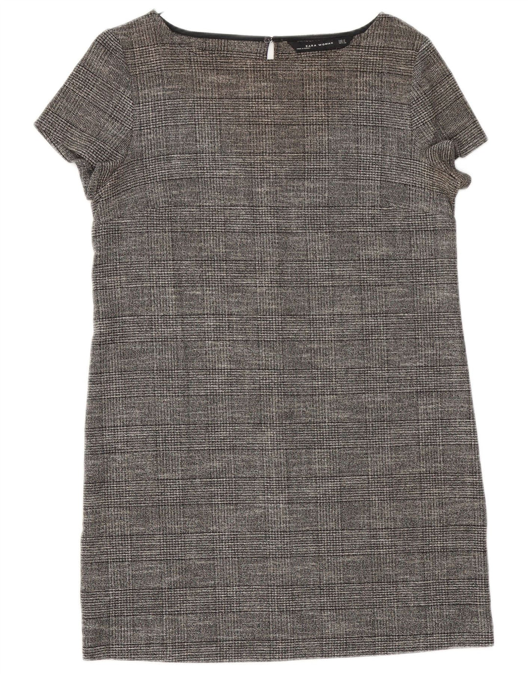 Vestido feminino Zara Shift UK 12 Viscose cinza médio