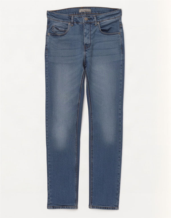 French Connection Masculino Slim Jeans W32 L30 Azul Algodão