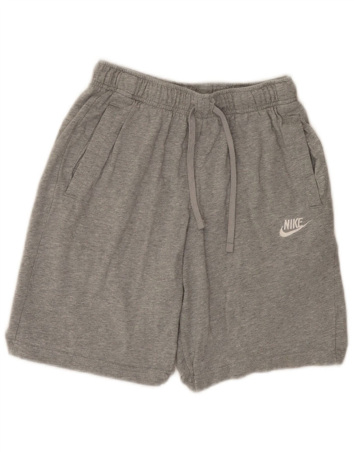 Shorts esportivos masculinos Nike XS cinza manchado de algodão