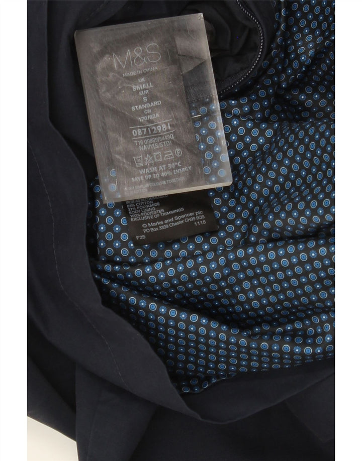 Jaqueta bomber masculina MARKS & SPENCER UK 36 pequena algodão azul marinho