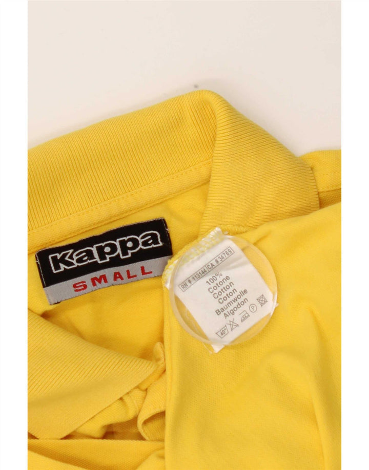 Camisa polo masculina Kappa pequena algodão amarelo