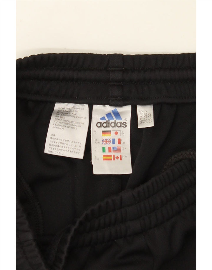Calças de treino masculinas ADIDAS UK 42/44 poliéster preto grande
