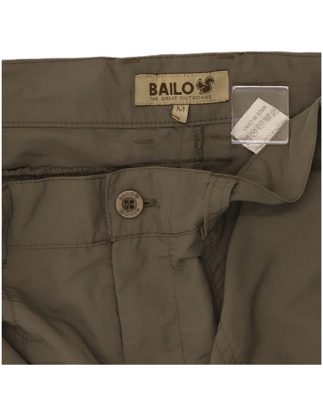Calça cargo feminina Bailo reta média W30 L28 cáqui poliamida