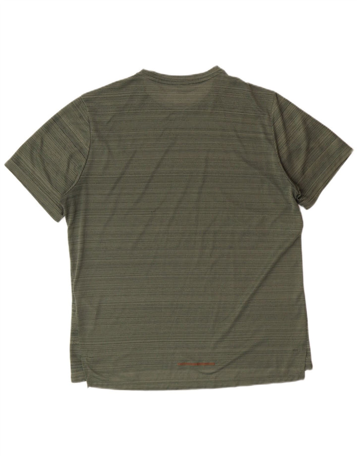 Camiseta masculina Nike Dri Fit grande poliéster listrado verde