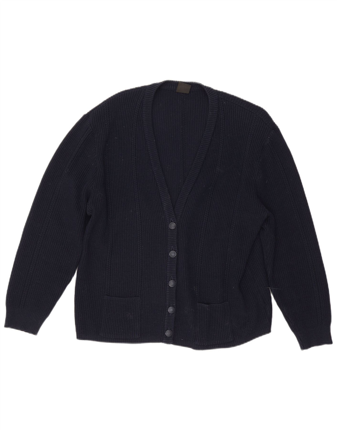 Suéter cardigã feminino Schoeller IT 48 XL azul marinho poliacrílico