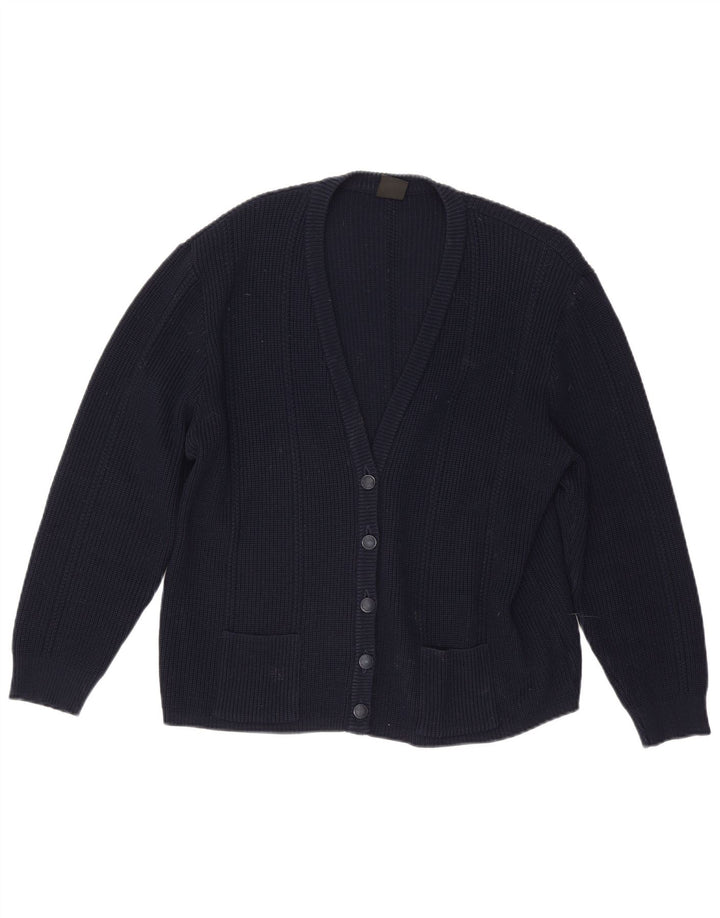 Suéter cardigã feminino Schoeller IT 48 XL azul marinho poliacrílico