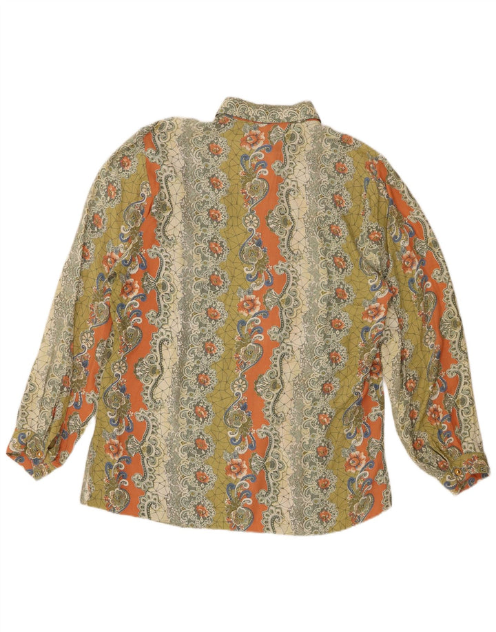 Blusa feminina VINTAGE oversized EU 40 média multicolorida paisley