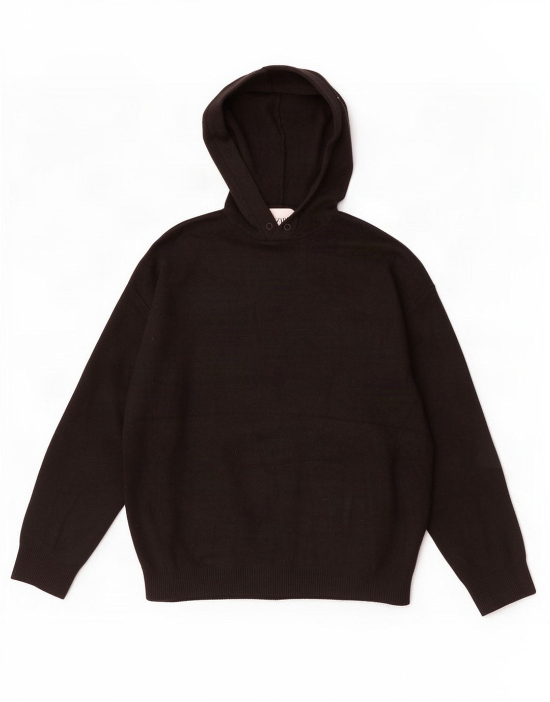 Zara Suéter masculino com capuz e viscose preta média