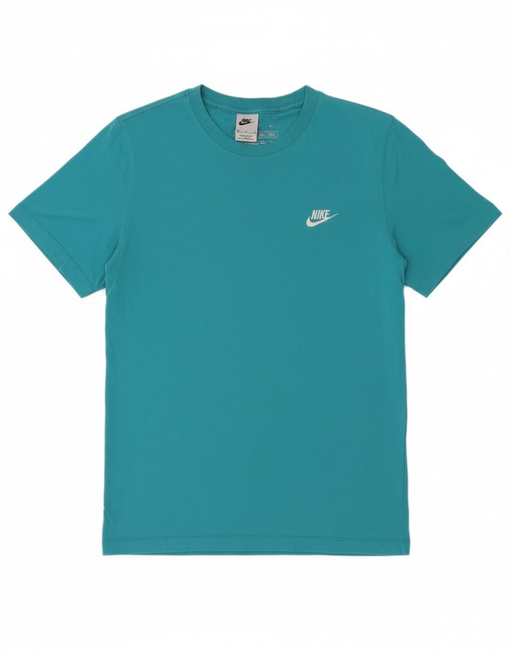 Camiseta masculina NIKE Top médio azul algodão