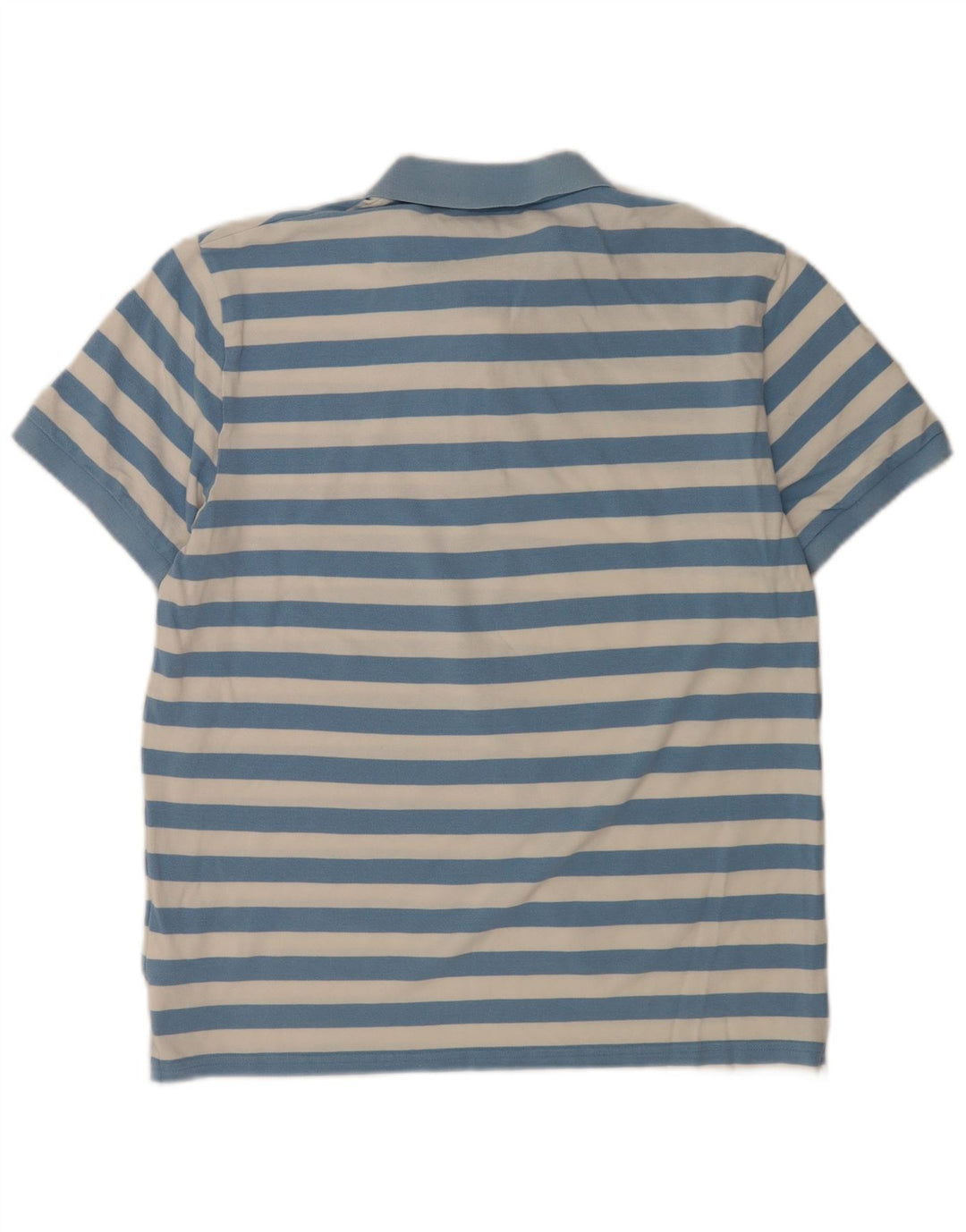 Camisa polo masculina Gant grande algodão listrado azul