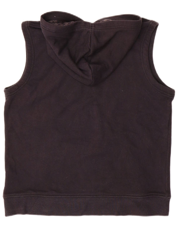 Jumper com capuz gráfico sem mangas para meninos NIKE 10-11 anos médio preto algodão