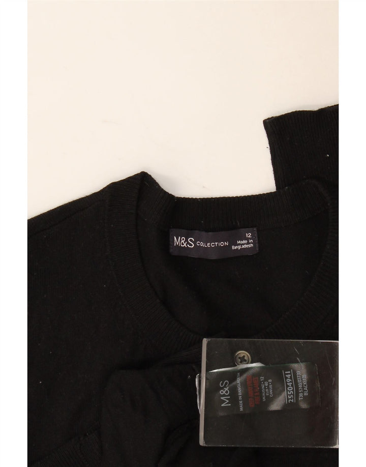 Suéter cardigã feminino Marks & Spencer Reino Unido 12 viscose preta média