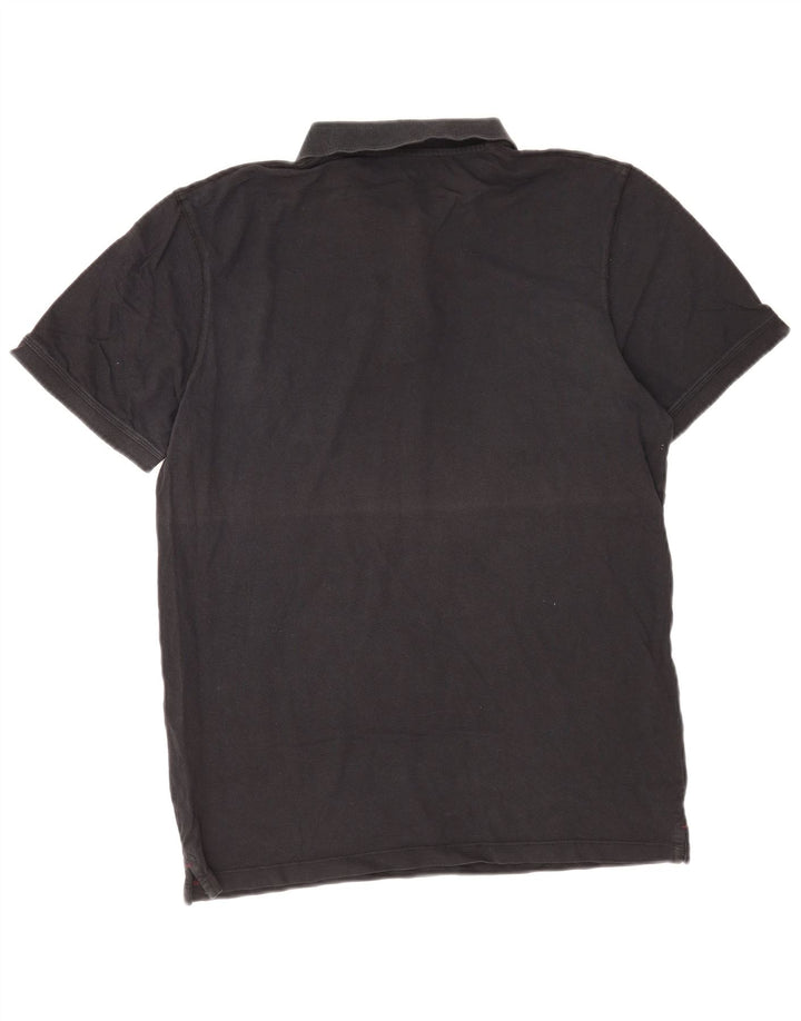 Camisa polo masculina Jack & Jones grande algodão preto