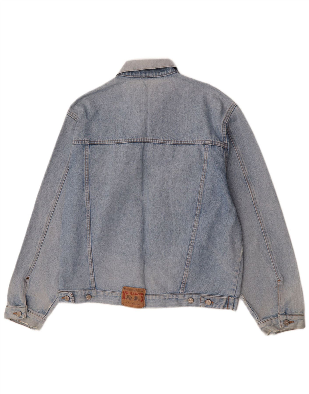 Jaqueta jeans masculina vintage UK 40 grande azul