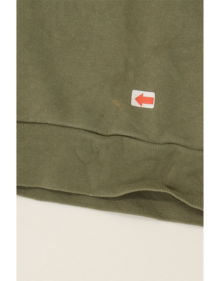 ADIDAS Mens Hoodie Jumper Medium Khaki Cotton Vintage Adidas and Second-Hand Adidas from Messina Hembry 