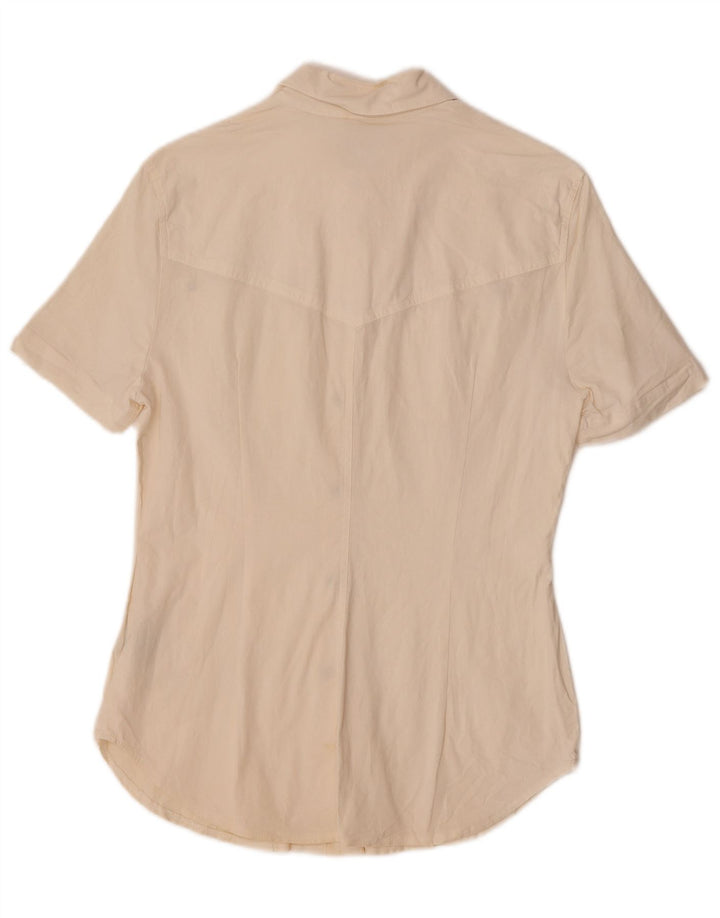 Camisa feminina de manga curta Laurel IT 42 médio off white algodão