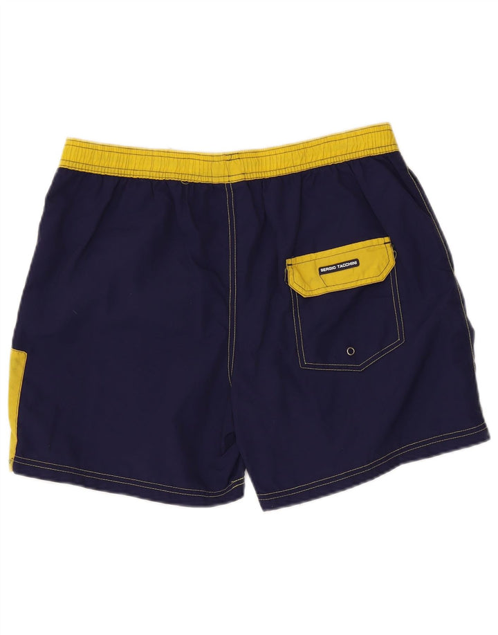 Shorts de natação masculino Sergio Tacchini XL azul marinho Colourblock poliamida
