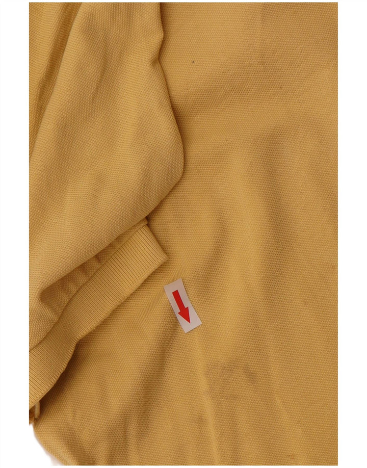 Camisa polo masculina Asics grande algodão amarelo