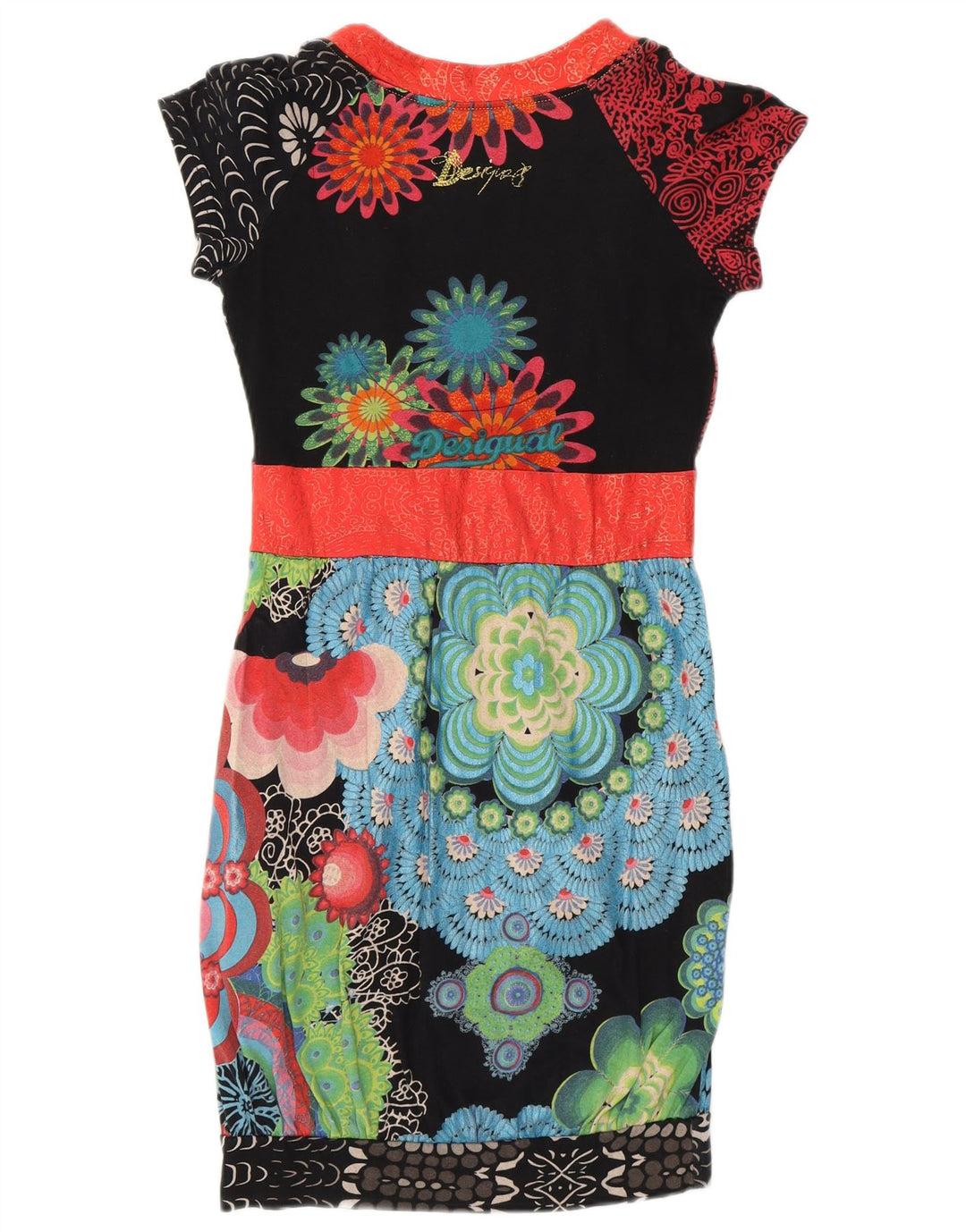 DESIGUAL Vestido Bodycon Feminino UK 6 XS Multicolorido Floral