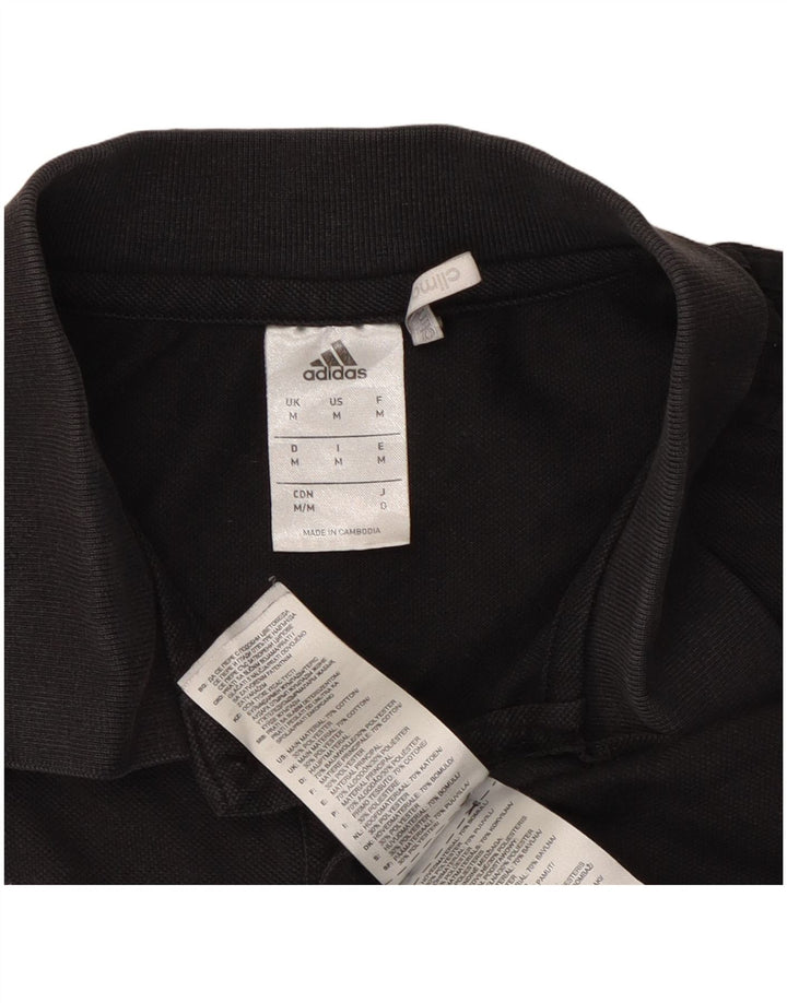 Adidas Mens Graphic Polo Shirt Médio Algodão Preto