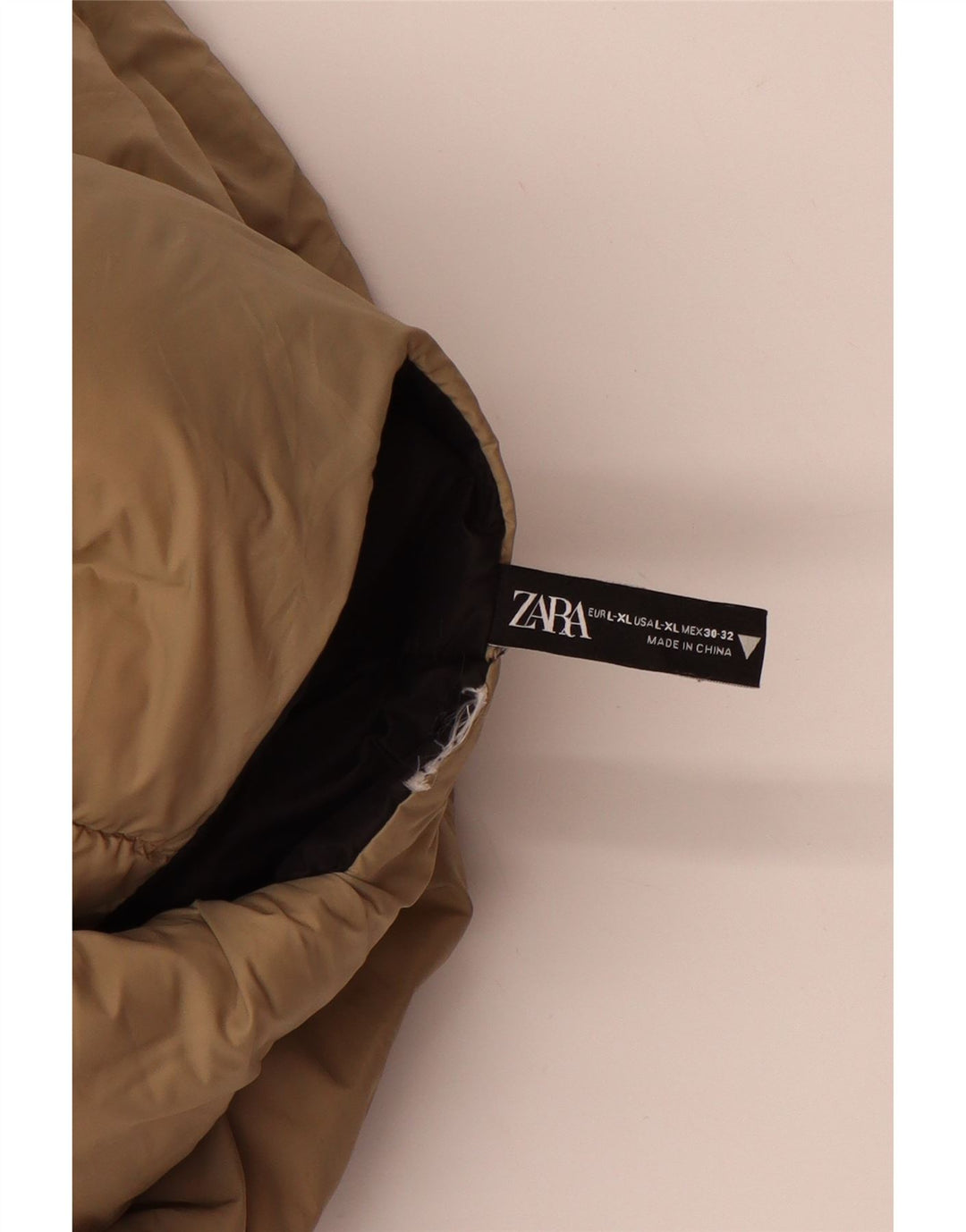 Colete acolchoado feminino ZARA UK 16 grande preto