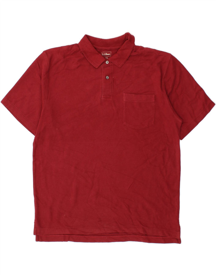 L.L.BEAN Mens Polo Shirt Large Red Cotton Vintage L.L.Bean and Second-Hand L.L.Bean from Messina Hembry 